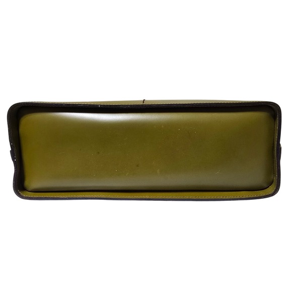 LAMARTHE Olive Green‎ Leather Tote Bag Made in Italy - Picture 7 of 15